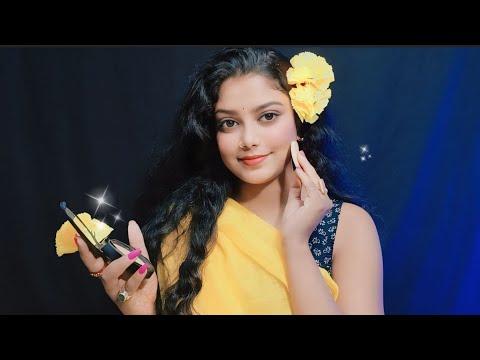 ASMR | Doing My Saraswati Puja Makeup Look | 💄🌼