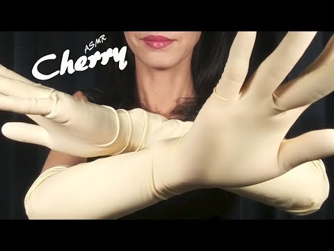 【ASMR】Long White Latex Gloves Hand Sounds 길고 흰 라텍스 장갑 손 소리 / シンガーラテックス手袋（ロング）でハンドムーブ