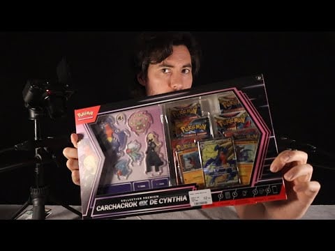 ASMR POKEMON - Coffret Carchacrok EX de Cynthia