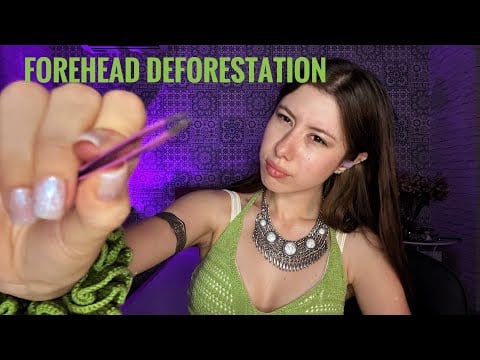 ASMR: Lady with Strong Russian Accent does your Eyebrows 😮‍💨 (gum chewing) 
