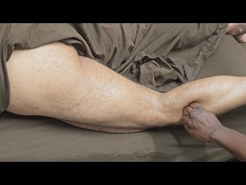 Former Weightlifter's Legs Sports Massage (No Music)
