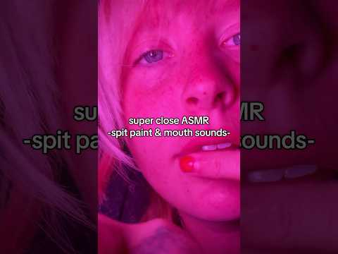 Spit paint + mouth sounds #relax #triggersforsleep #asmrsounds #asmr #asmrcommunity #tingles
