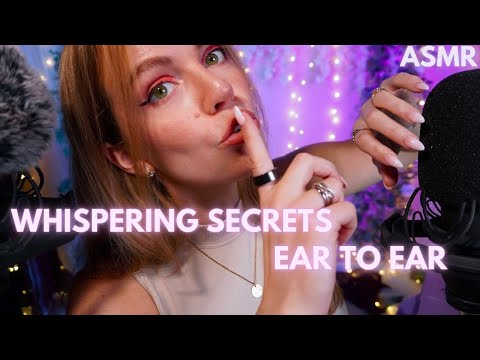 ASMR WHISPERING INAUDIBLE SECRETS UP IN YOUR EARS with echo & fluffy mics