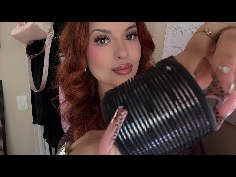 ASMR Hairdresser 🎀 Putting in Hair Rollers – Clicky Parting, Invisible Clipping, Sectioning 