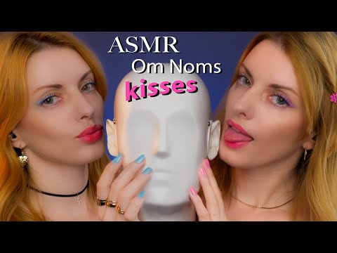 ASMR Kisses TWIN Bubbly Kisses Sticky Om Noms