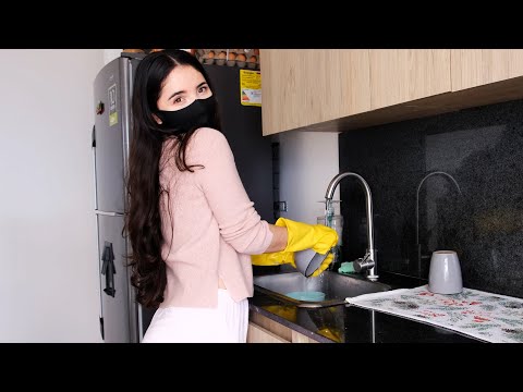 Satisfying Dish Washing ASMR: Rubber Gloves & Water Sounds 🧽💧🧼