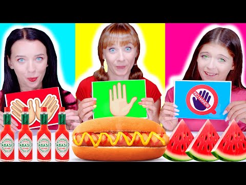 ASMR One Hand Eating VS Two Hands Eating VS No Hands Eating Mukbang Challenge