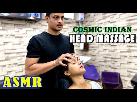 ASMR COSMIC INDIAN HEAD MASSAGE TO RIYANA | Insomnia Relief | Barber Rizwan #satisfying #asmr