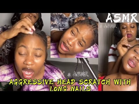 ASMR💫AGGRESSIVE HEAD SCRATCH WITH LONG NAILS 