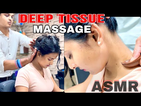 ASMR Deep Tissue Massage | SATISFYING NECK MASSAGE WITH TOOL BY BARBER RIZWAN #asmrmassage #insomnia