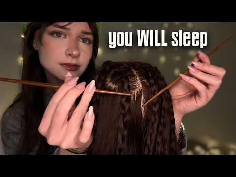 Gentle Hair Parting with Chopsticks [ASMR]