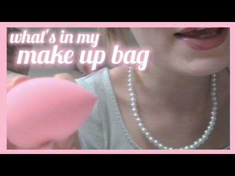 what's in my make up bag 🩷💤 ASMR [tapping and personal attention]
