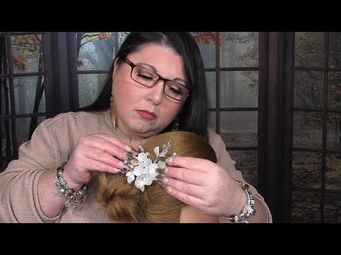 ASMR Perfectionist Bridal Hair Clipping (Hair Styling, Low Slick Bun, Hair Fixing) Hair Salon RP