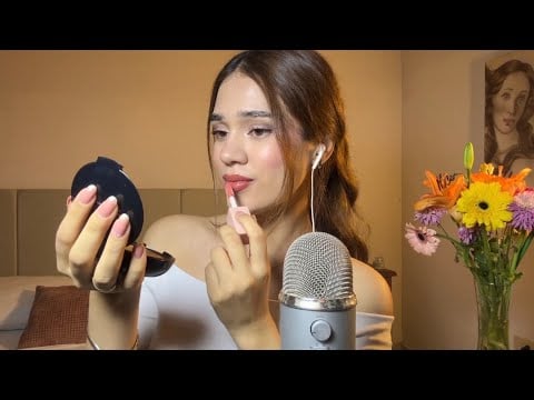 ASMR así me MAQUILLO para GRABAR 📹😴 SOFT SPOKEN