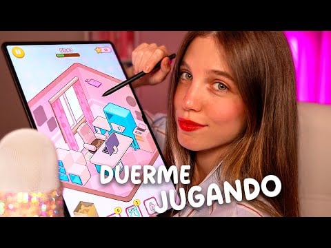 ASMR JUGANDO en la TABLET para que te DUERMAS EN MINUTOS 🌙 (Cozy Room)