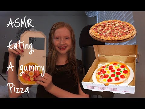 ASMR~ Eating Gummy Pizza🍕 || Sticky Mouth Sounds 🍕