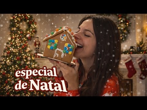 ASMR montando casa de biscoito de gengibre 🎄🎅🏼