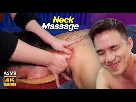 ASMR 🔥 I was intense neck and shoulder massage SPECIAL treated for back pain with fire