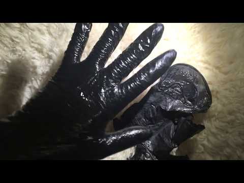 LATEX GLOVES 🙌  Tricky Layering....  OIL to the rescue ! [[ASMR]]