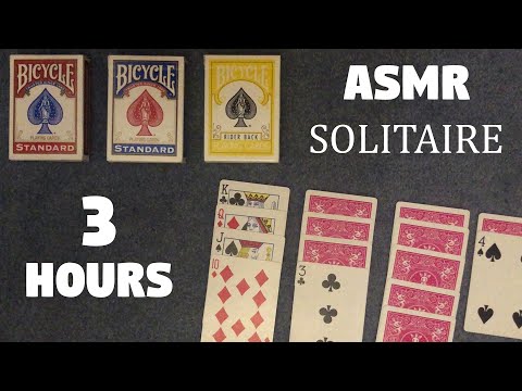 [ASMR] 3 HOURS of SOLITAIRE