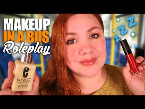 ASMR Lady on the BUS Does Your MAKEUP & Color Styling