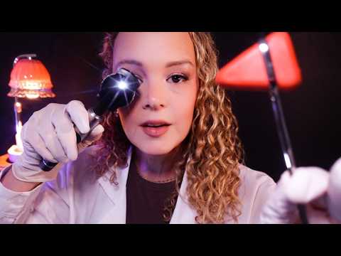 ASMR Cranial Nerve Exam for Insomnia | Extremely Soft Ear to Ear Whispers