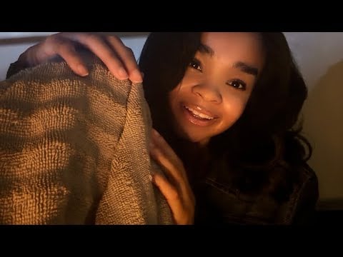 ASMR | Fall Asleep to Soft Thunder Sounds & Cozy Whispers 🌩️ | Thunder Towel Trigger