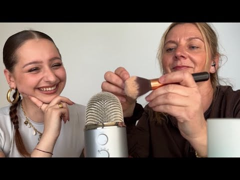 My Mom tries ASMR for the First Time 