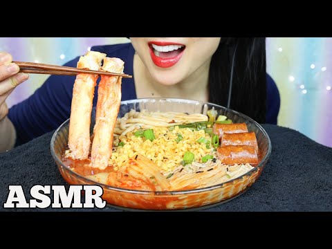 ASMR KING CRAB SPICY SAMYANG NOODLES STEW TYPE (EATING SOUNDS) NO TALKING | SAS-ASMR