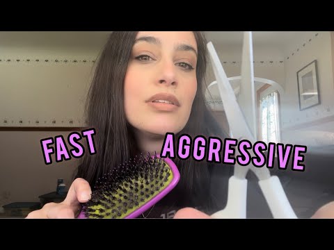 ASMR Fast & Aggressive Hair Cut (LoFi)