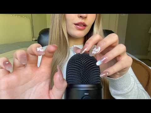 ASMR Hand sounds, bare mic tapping & scratching, nail tapping, lens tapping, & m0uth sounds🌸