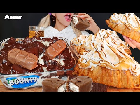 ASMR | Baunty Baked Cake, Croissants with Baked Marshmallow 먹방