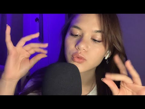 ASMR// FAST hand movements, repeating words and rambling