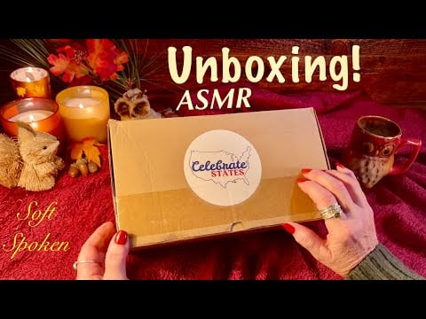 ASMR Unboxing Celebrate States! (Soft Spoken only) November's gifts from Vermont!