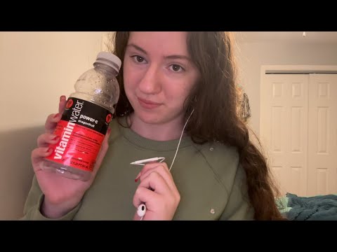 asmr with a vitamin water bottle! 💦 (tapping, scratching, lid sounds)