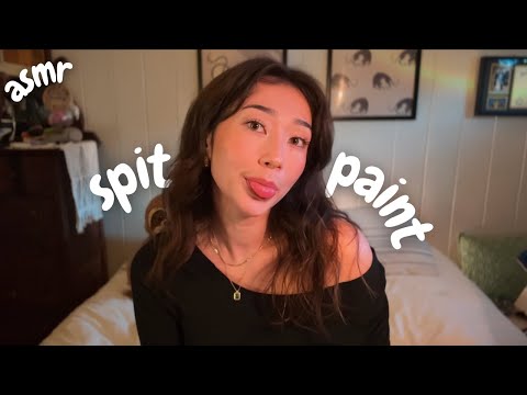 ASMR Spit Painting You (Wet Mouth Sounds, Personal Attention, Hand Movements)