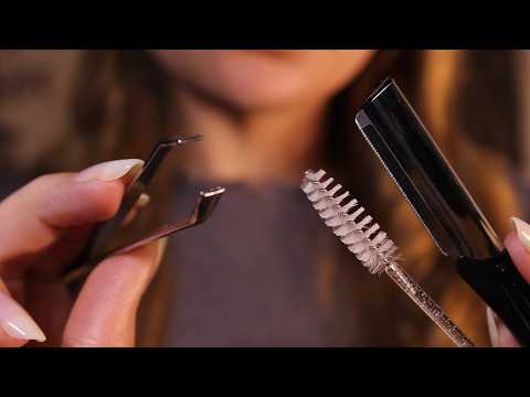 ASMR Doing Your Eyebrows While You Sleep | Personal brow pampering (no talking, layered sounds)