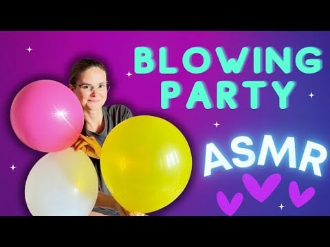 ASMR  - BLOWING Balloons Party (Pink, White, Yellow colors)  🌟