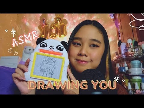 ASMR Drawing you 3 mins 📝✏️💌