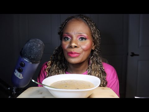 Bowl of Rice Porridge ASMR Eating Sounds