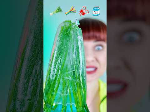 ASMR Emoji Frozen Green Onion, Twizzlers, Milk #asmr #mukbang