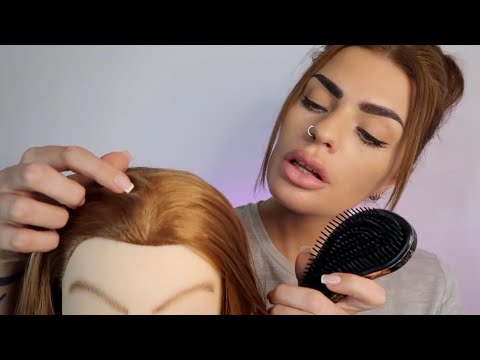 ASMR Gentle Hairplay for Sleep 💜 (hair brushing, scalp massage, personal attention)