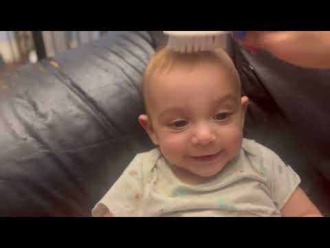 ASMR Hair Brushing my kid