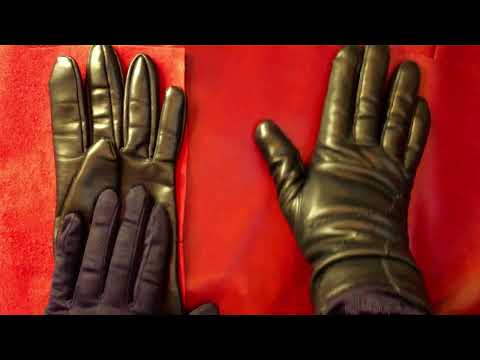 LEATHER GLOVES ٭  LAYERING ٭ CUTTING LEATHER  [[ASMR]]