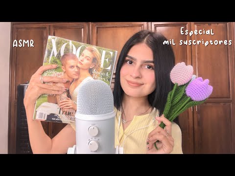 ASMR | haciendo sus triggers favoritos 💐 *especial 1000 suscriptores* ♡