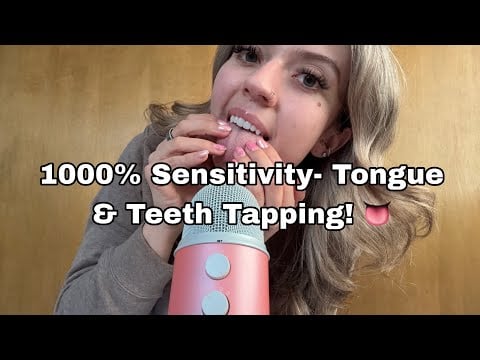 ASMR| Extra Sensitive Teeth & Tongue Tapping Mouth Sounds! + Stuttering Whispered Trigger Words 