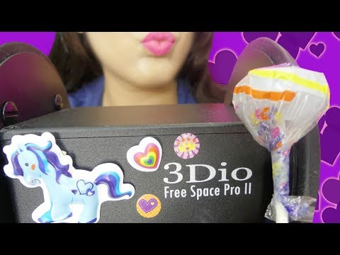 ASMR Lollipop Unicorn ~ Eating Sounds~ 3DIO BINAURAL