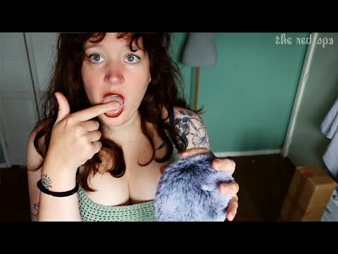 ASMR mic pumping, mouth sounds and scratching - no talking