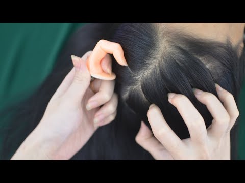 ASMR Hair Play, Hair Parting, Hair Scratching With Tools, Relaxing Sounds Make You Reduce Headache