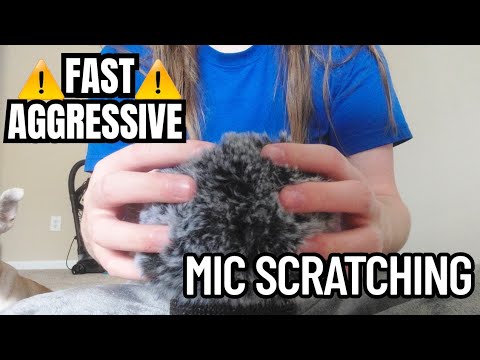 Fast and Aggressive Fluffy Mic Scratching ASMR